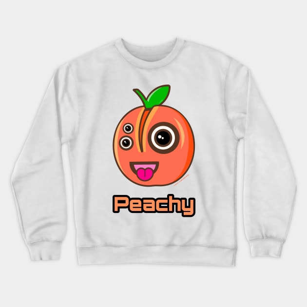 Peachy Crewneck Sweatshirt by LaughingGremlin